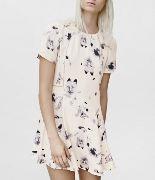 Aritzia Dresses & Skirts - Aritzia Sunday Best Dashner Wolf Print Cream Dress